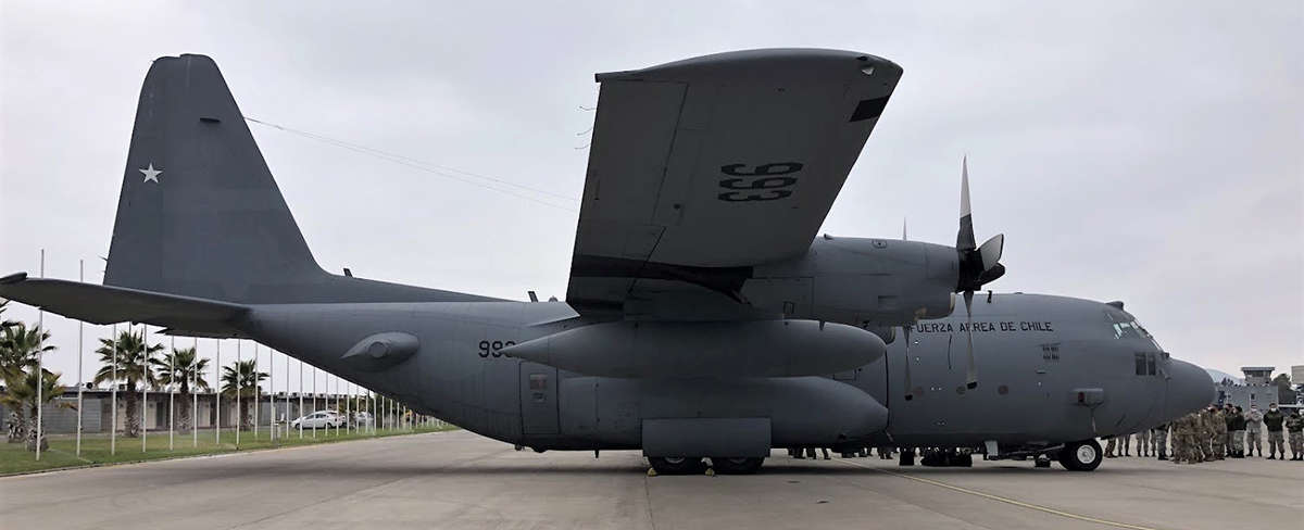 Uno de los C-130 transferidos de los EE.UU. en 2021, hoy se encuentra en servicio con el Grupo de Aviacin N 10.